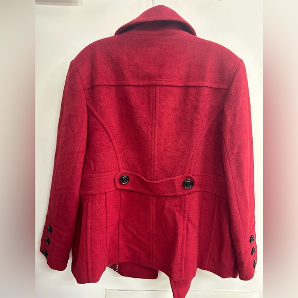 ST JOHNS BAY CASHMERE BLEND WOMEN JACKET IN DEEP RED SIZE LARGE - Picture 4 of 8